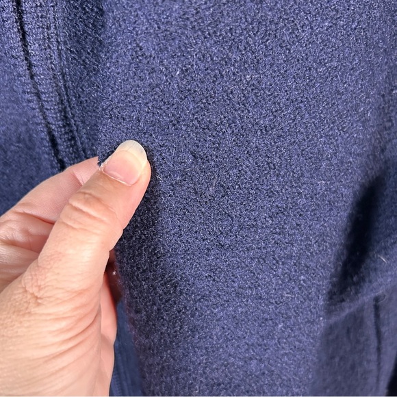 Tabi Wool Coat Women’s size Medium Navy Blue Zip-Up missing hood Oversized - Picture 8 of 9